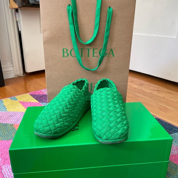 With Bag & Box - Bottega Veneta Intrecciato Weave Braided Sneakers - Picture 2 of 9